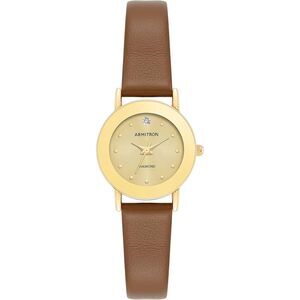 Armitron Genuine Diamond Dial Leather Ladies Watch
